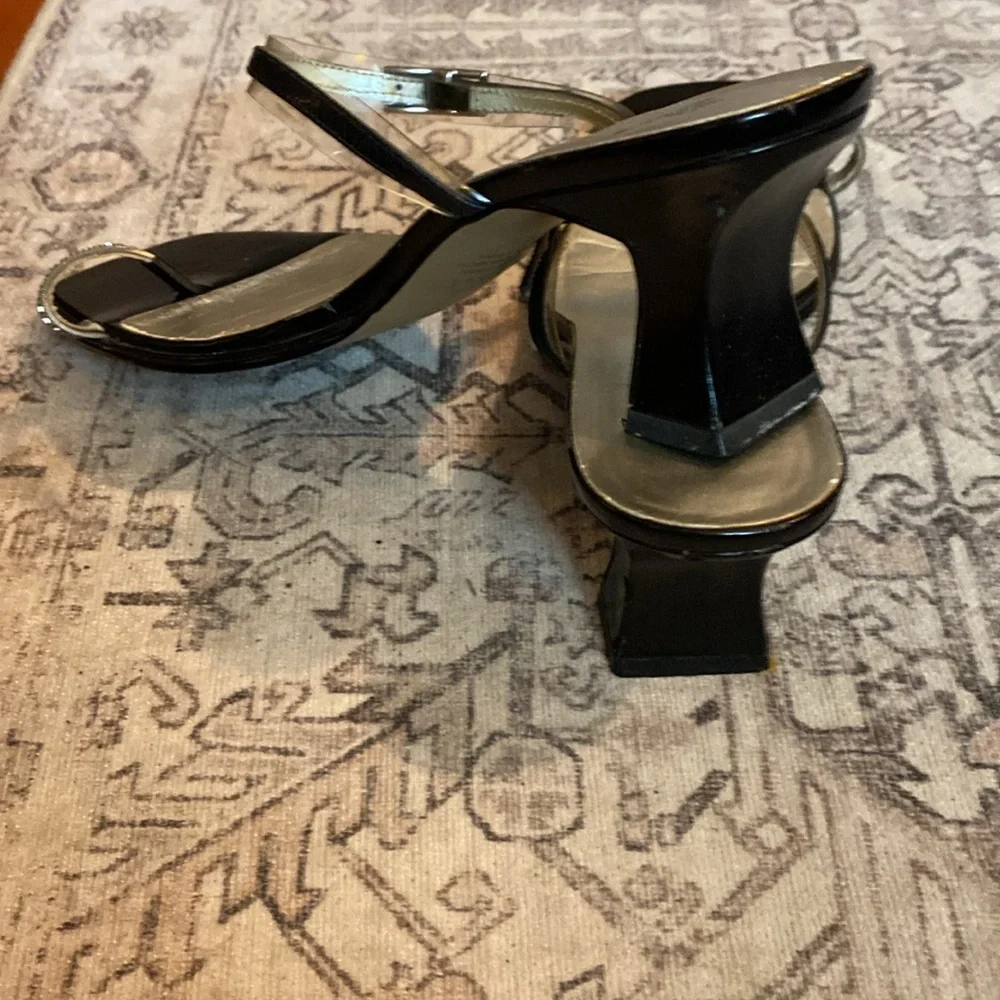 AnneKlein towering ,strap sandal